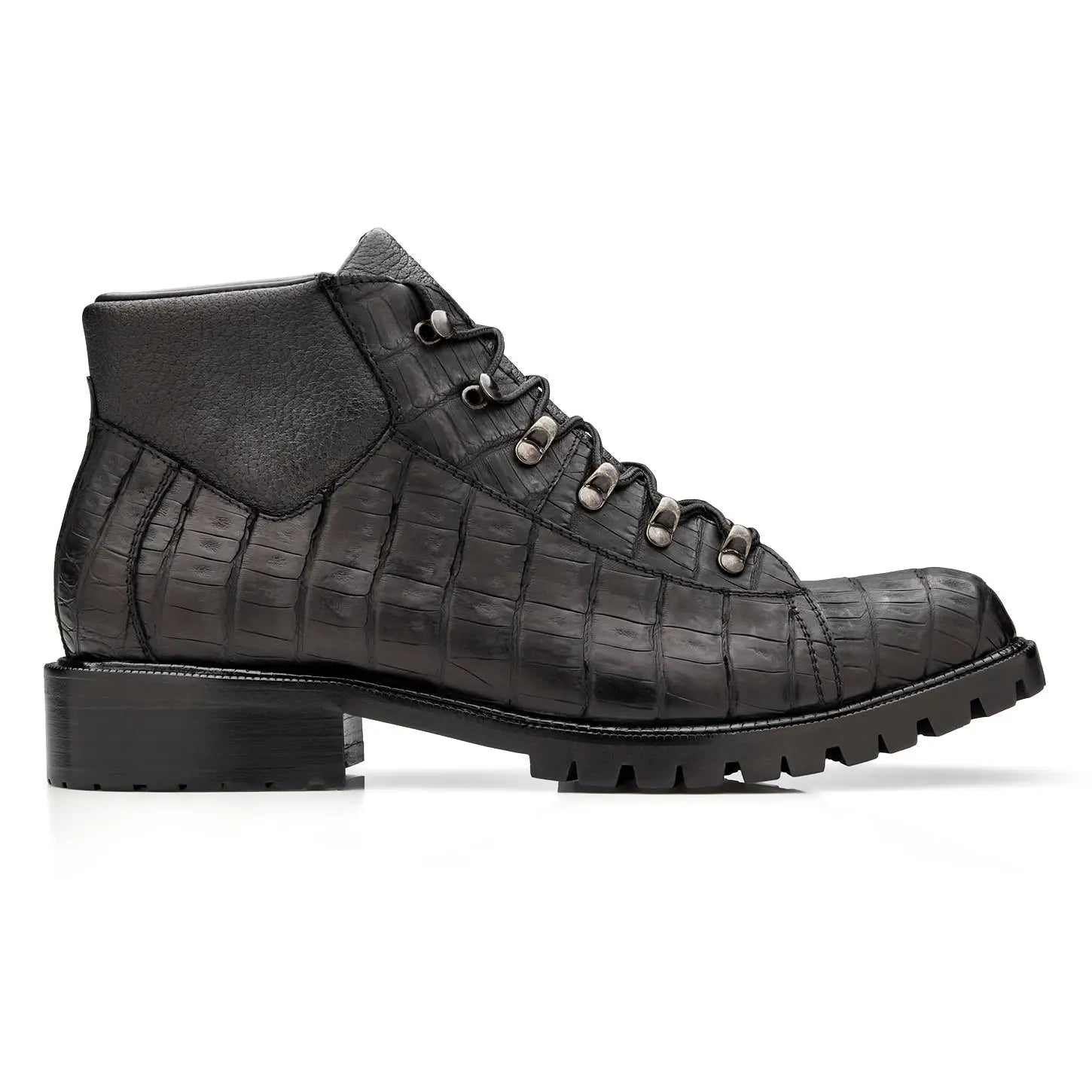 Belvedere Felipe CB06 Black Genuine Oiled Caiman Crocodile Boots