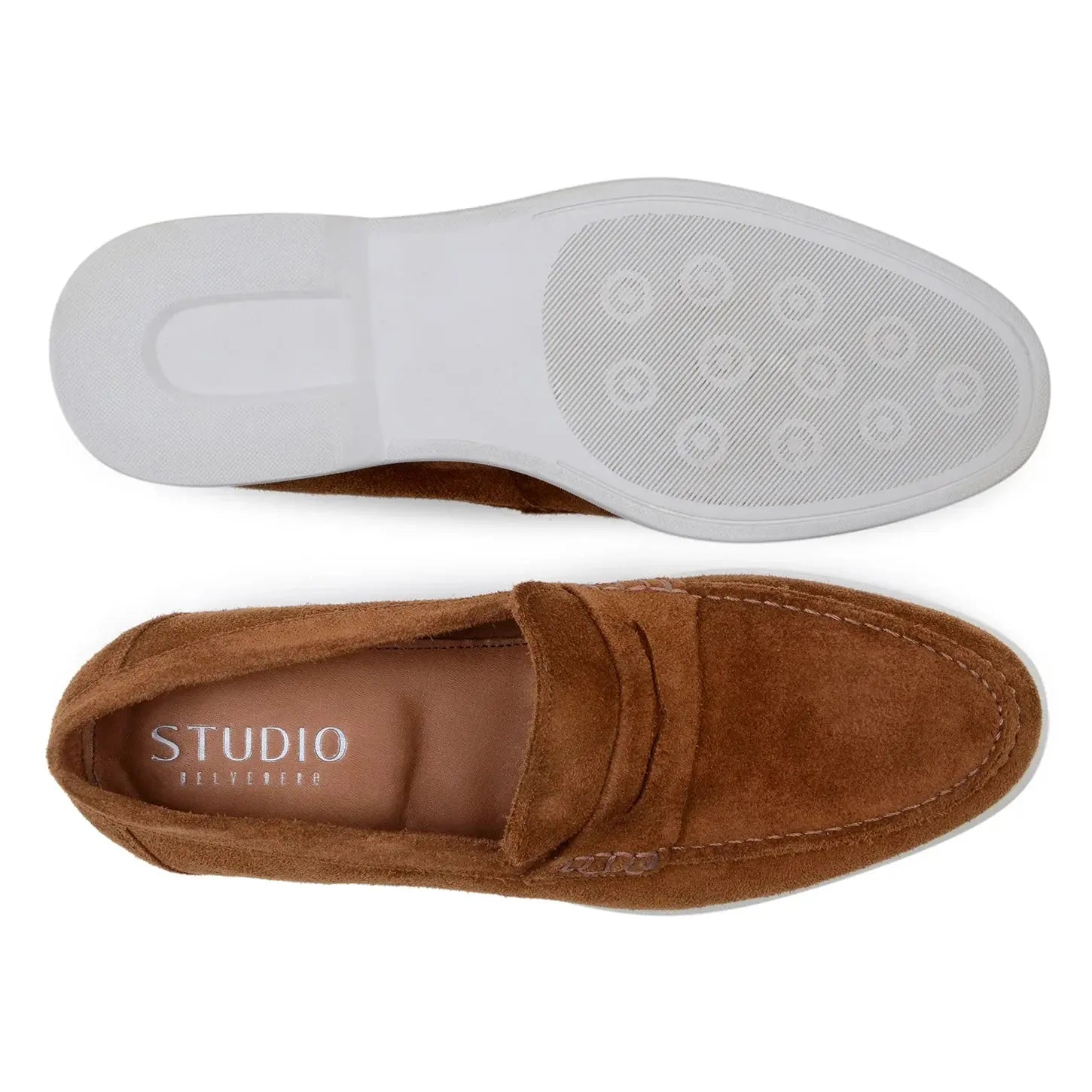 Belvedere Niko Bourbon Genuine Nappa Leather Loafers