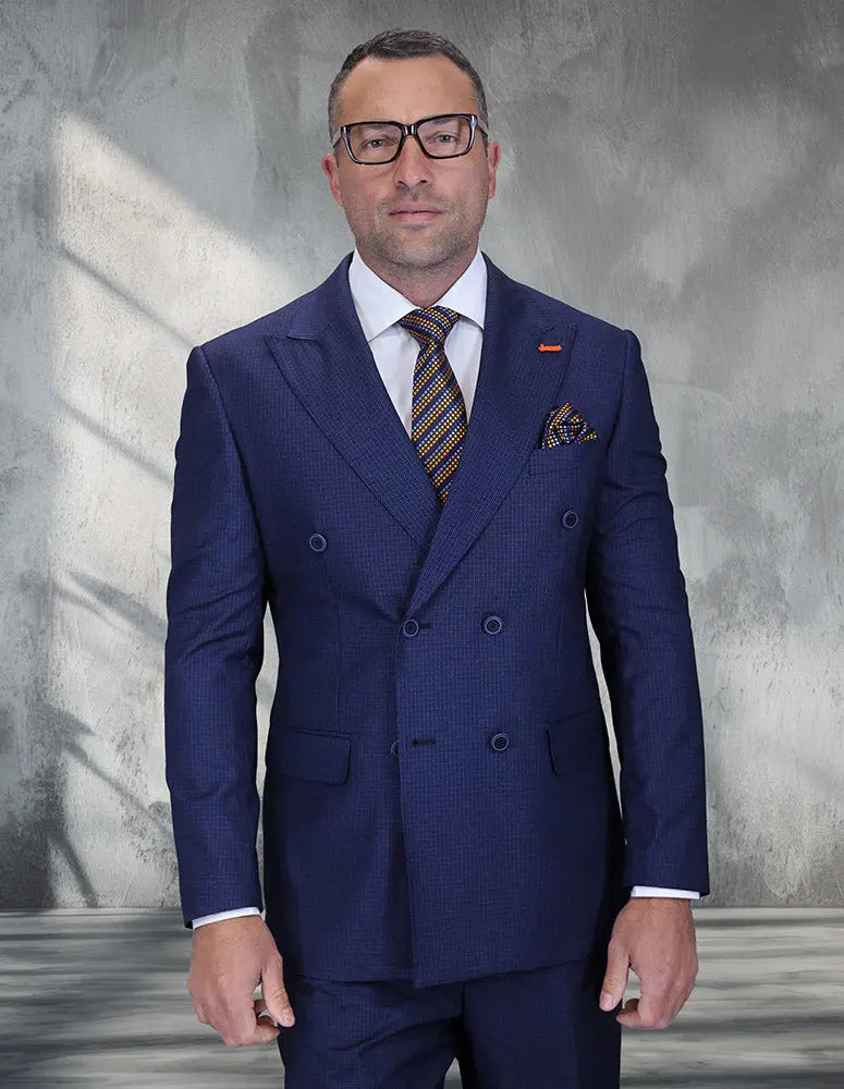 Statement DB-Salote Blue Super 200's Italian Wool Suit