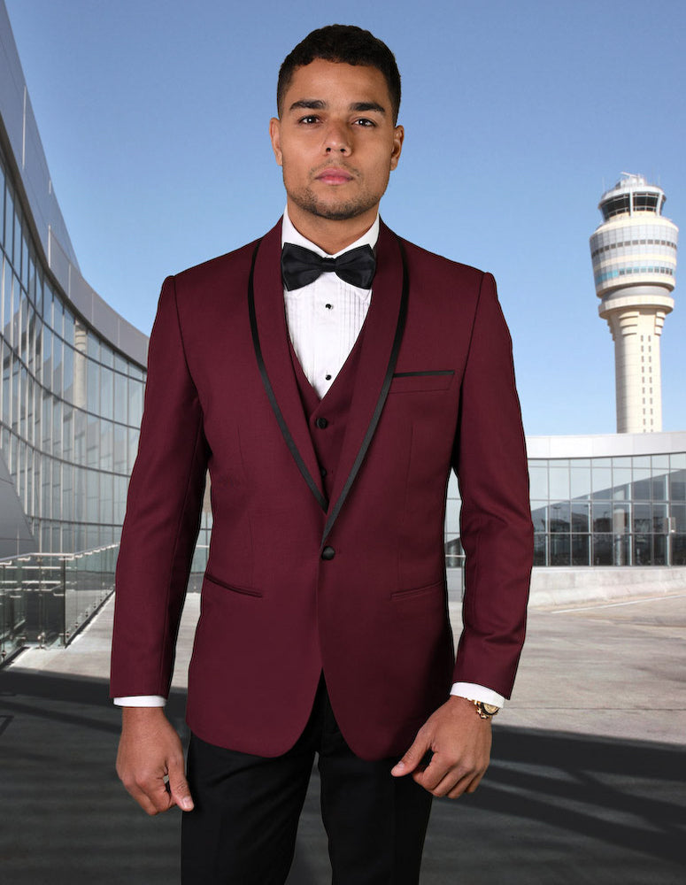 Statement Genova Burgundy Tuxedo