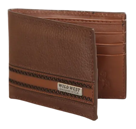 Wild West 2CA62707 Brown Genuine Leather Wallet Suit Essence