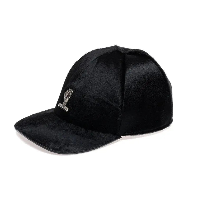 Mauri Black Genuine Pony Hat
