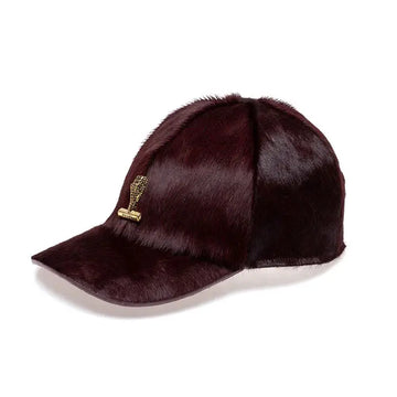 Mauri Ruby Red Genuine Pony Hat