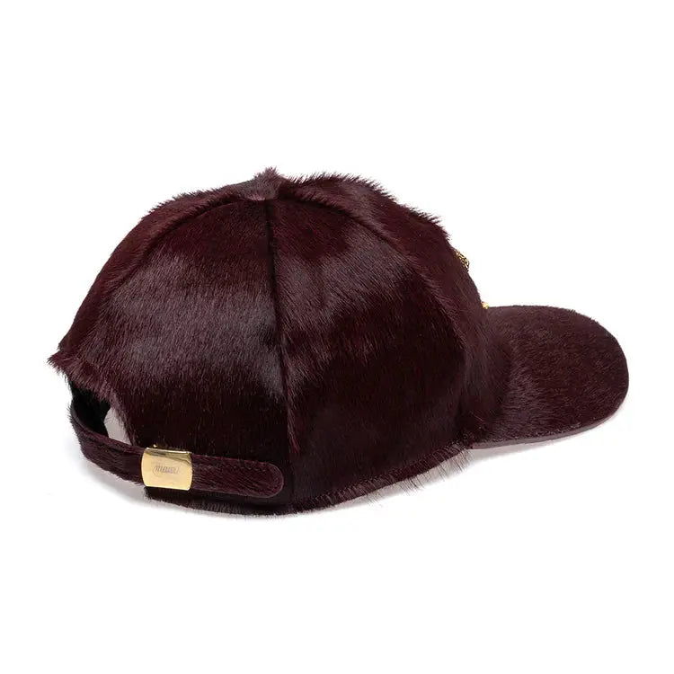 Mauri Ruby Red Genuine Pony Hat
