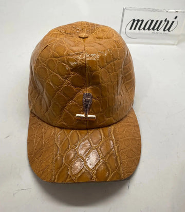 Mauri Mustard Genuine Alligator Hat