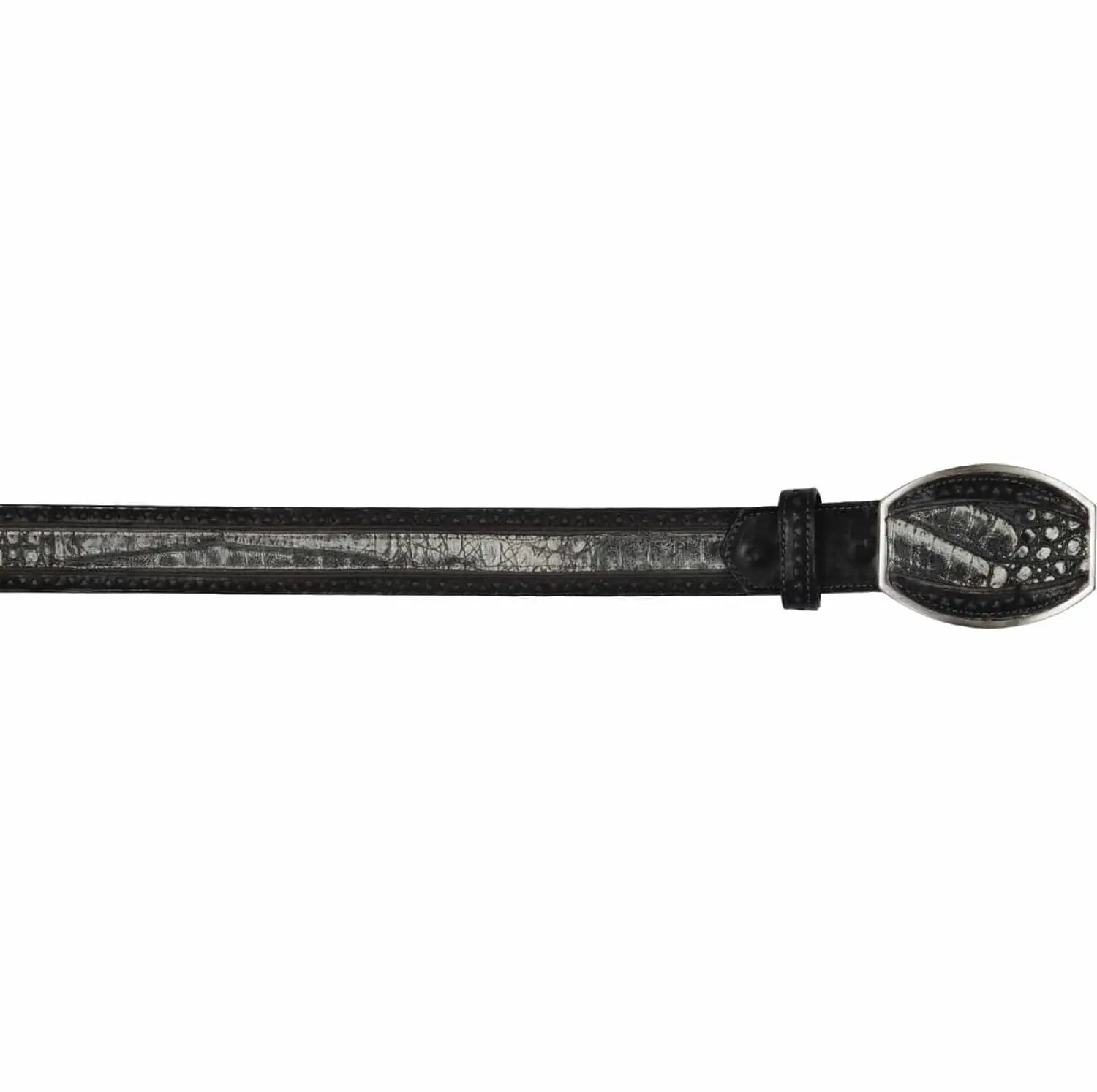 Los Altos C24U8281 Sahara Black Genuine Caiman Belly Belt