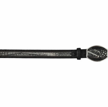 Los Altos C24U8281 Sahara Black Genuine Caiman Belly Belt