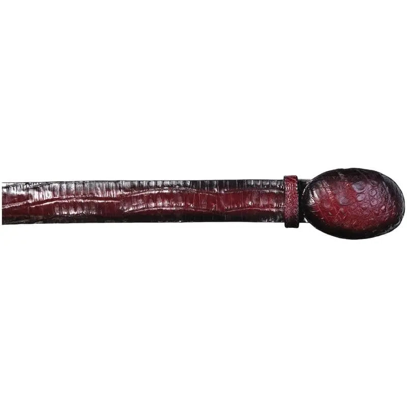 Los Altos C11U8243 Faded Burgundy Genuine Caiman Belly Cowboy Belt
