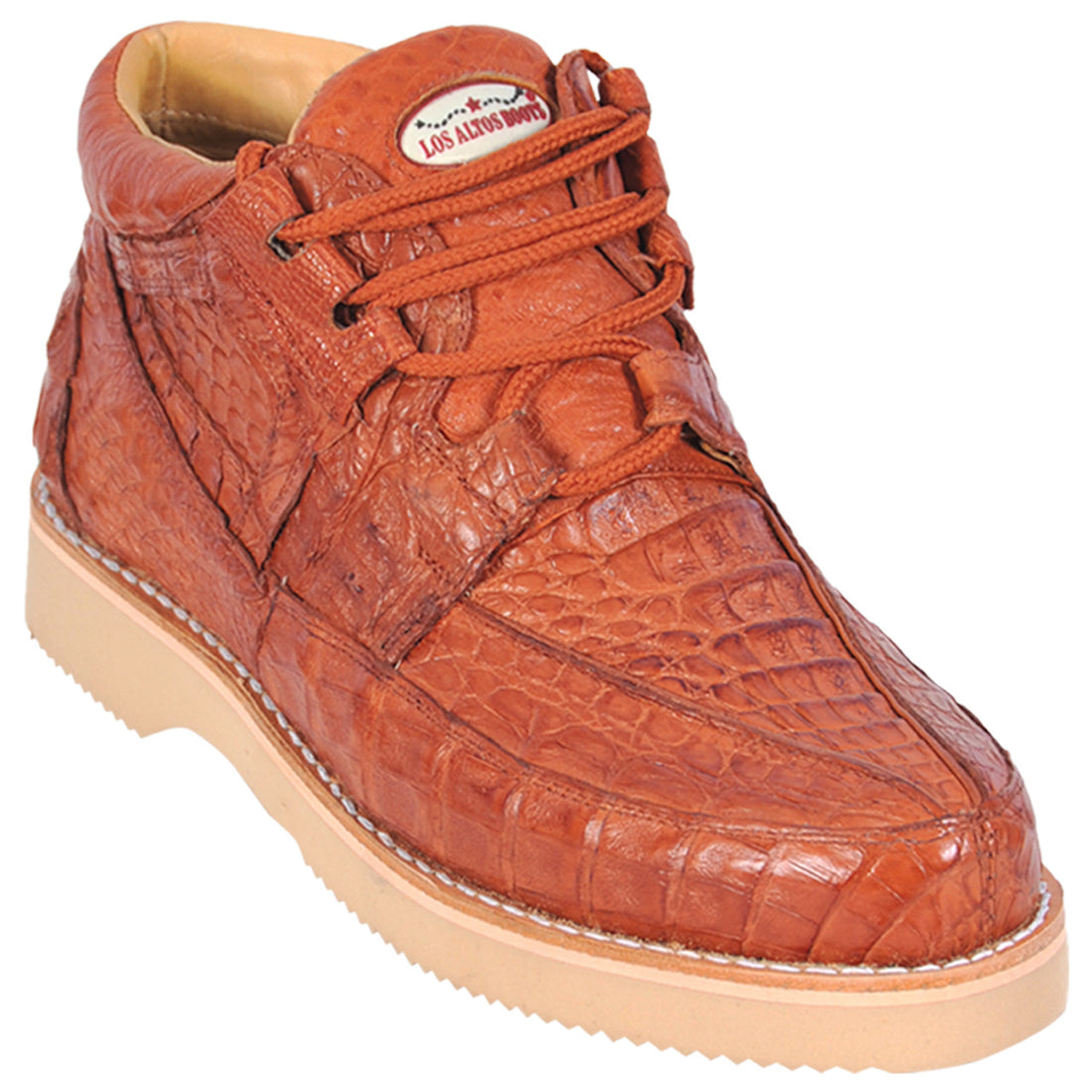 Los Altos ZA060103 Men's Cognac Genuine Full Caiman Casual Shoes