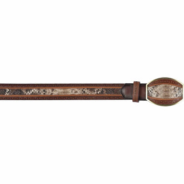 Los Altos C24U5785 Rustic Brown Genuine Python Belt