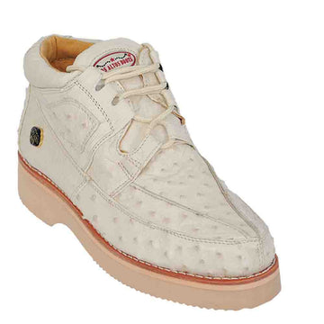 Los Altos ZA060304 Men's Winter White Genuine Full Ostrich Casual Shoes