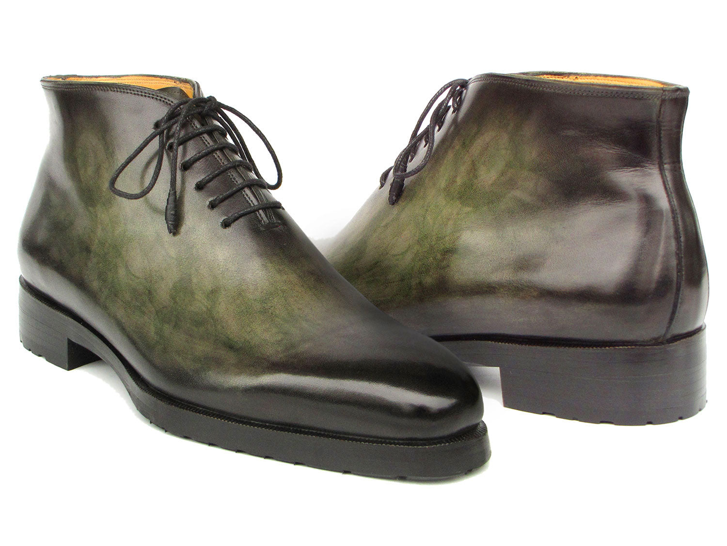 Paul Parkman Men's Green Patina Ankle Boots (ID#791GRN57)