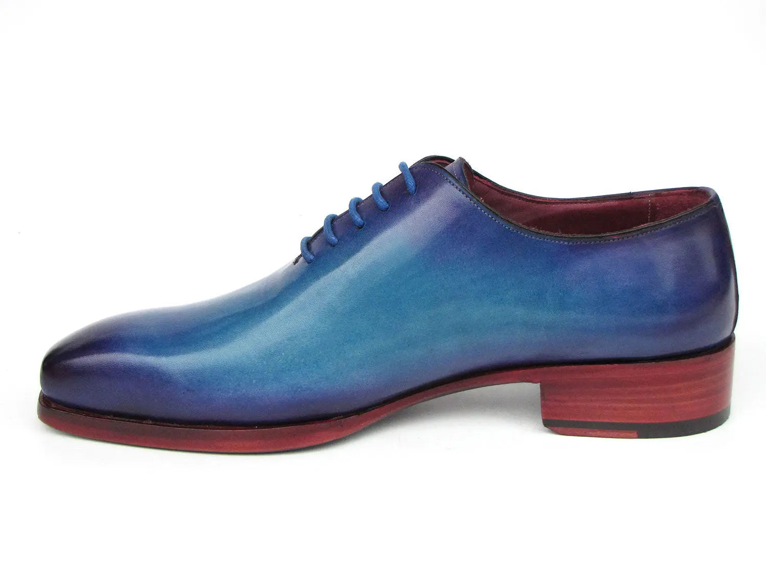 Paul Parkman Men's Blue/Turquoise Goodyear Welted Wholecut Oxfords (ID#044TRQ) PAUL PARKMAN