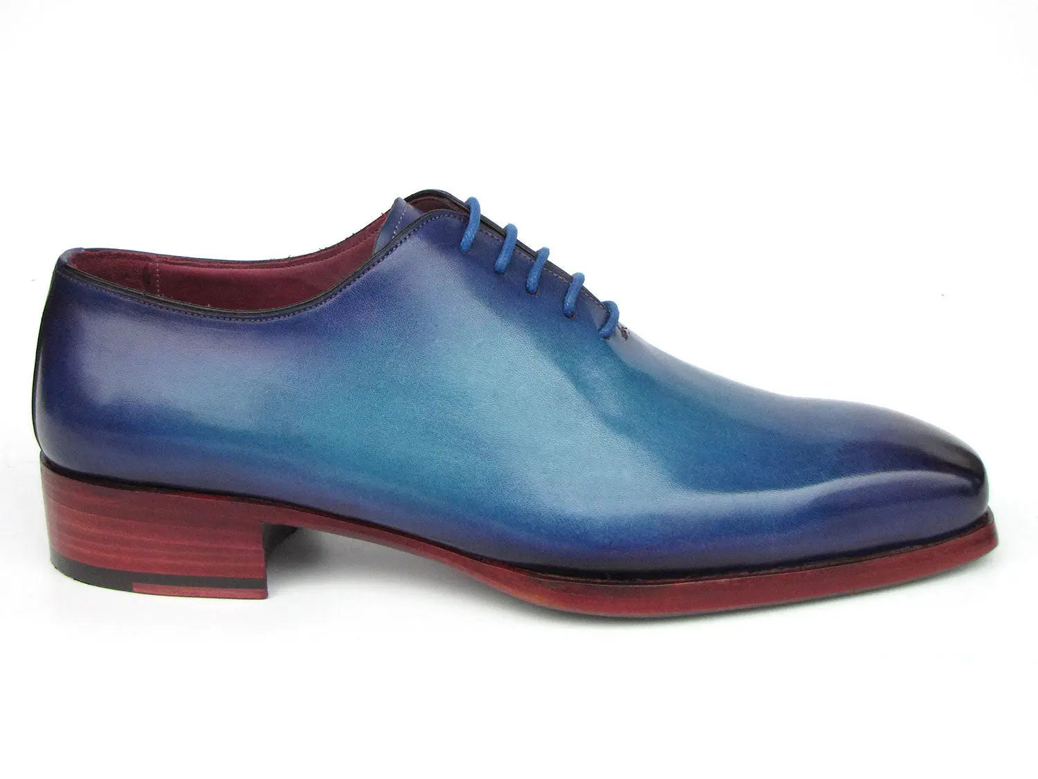 Paul Parkman Men's Blue/Turquoise Goodyear Welted Wholecut Oxfords (ID#044TRQ) PAUL PARKMAN