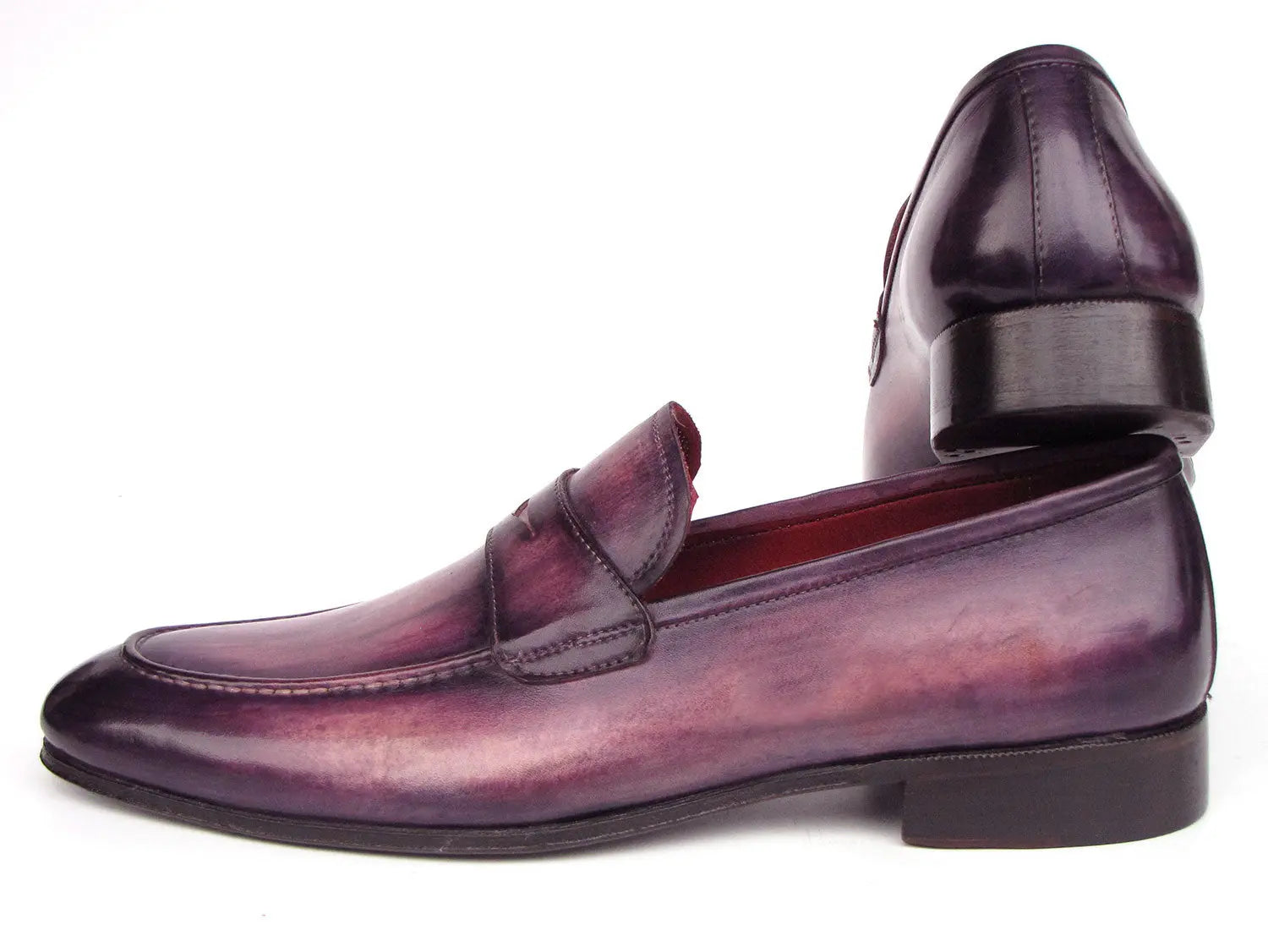 Paul Parkman Men's Purple Patina Penny Loafers (ID#17PRP33) PAUL PARKMAN