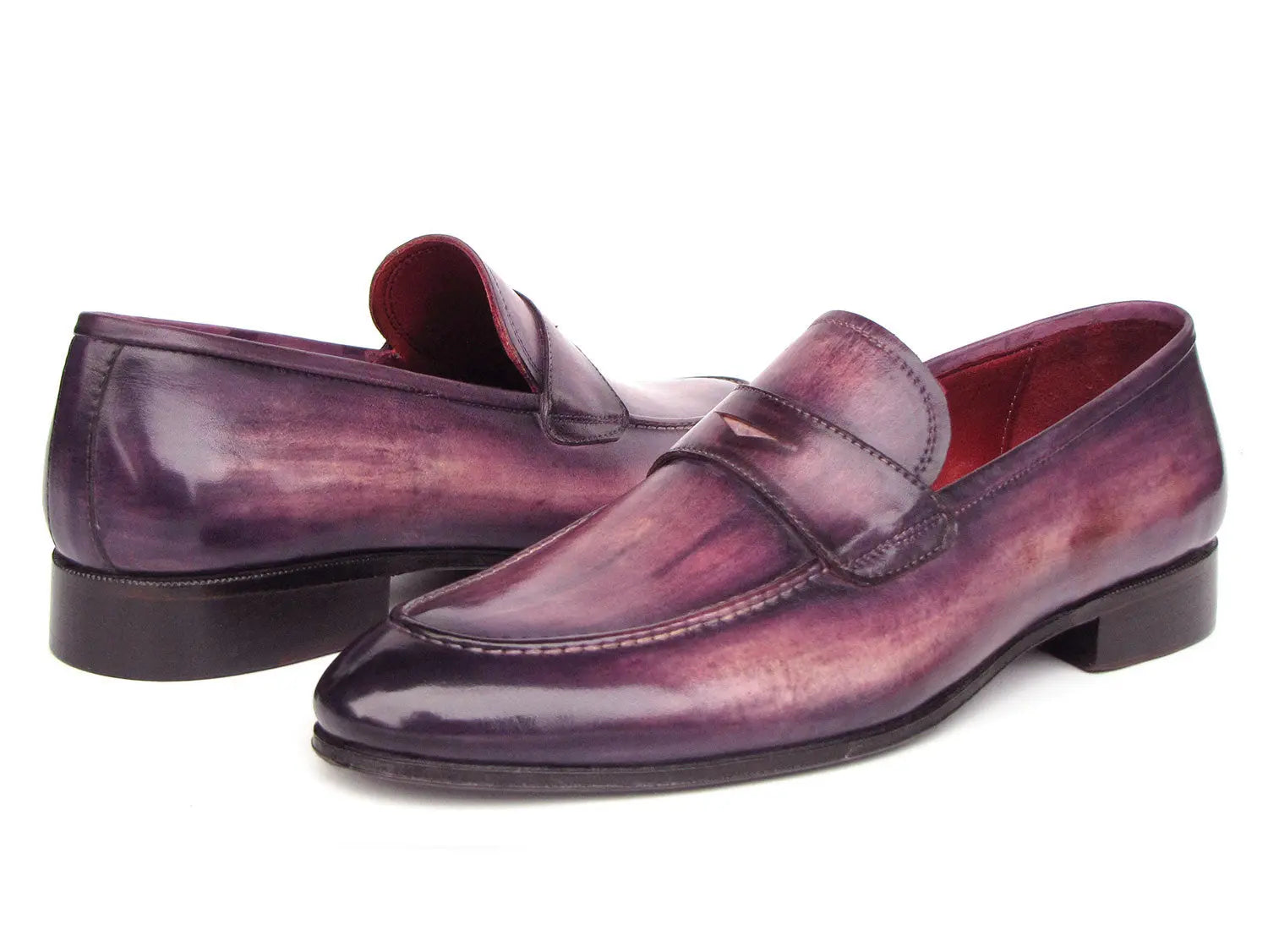 Paul Parkman Men's Purple Patina Penny Loafers (ID#17PRP33) PAUL PARKMAN