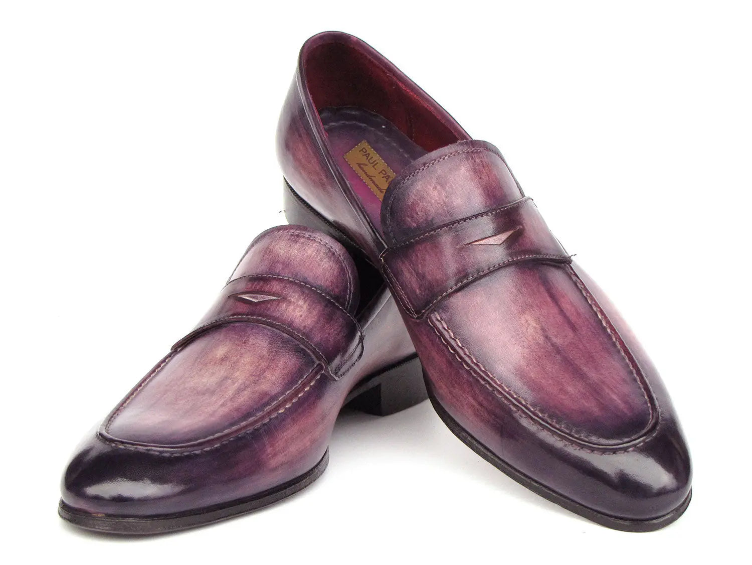 Paul Parkman Men's Purple Patina Penny Loafers (ID#17PRP33) PAUL PARKMAN