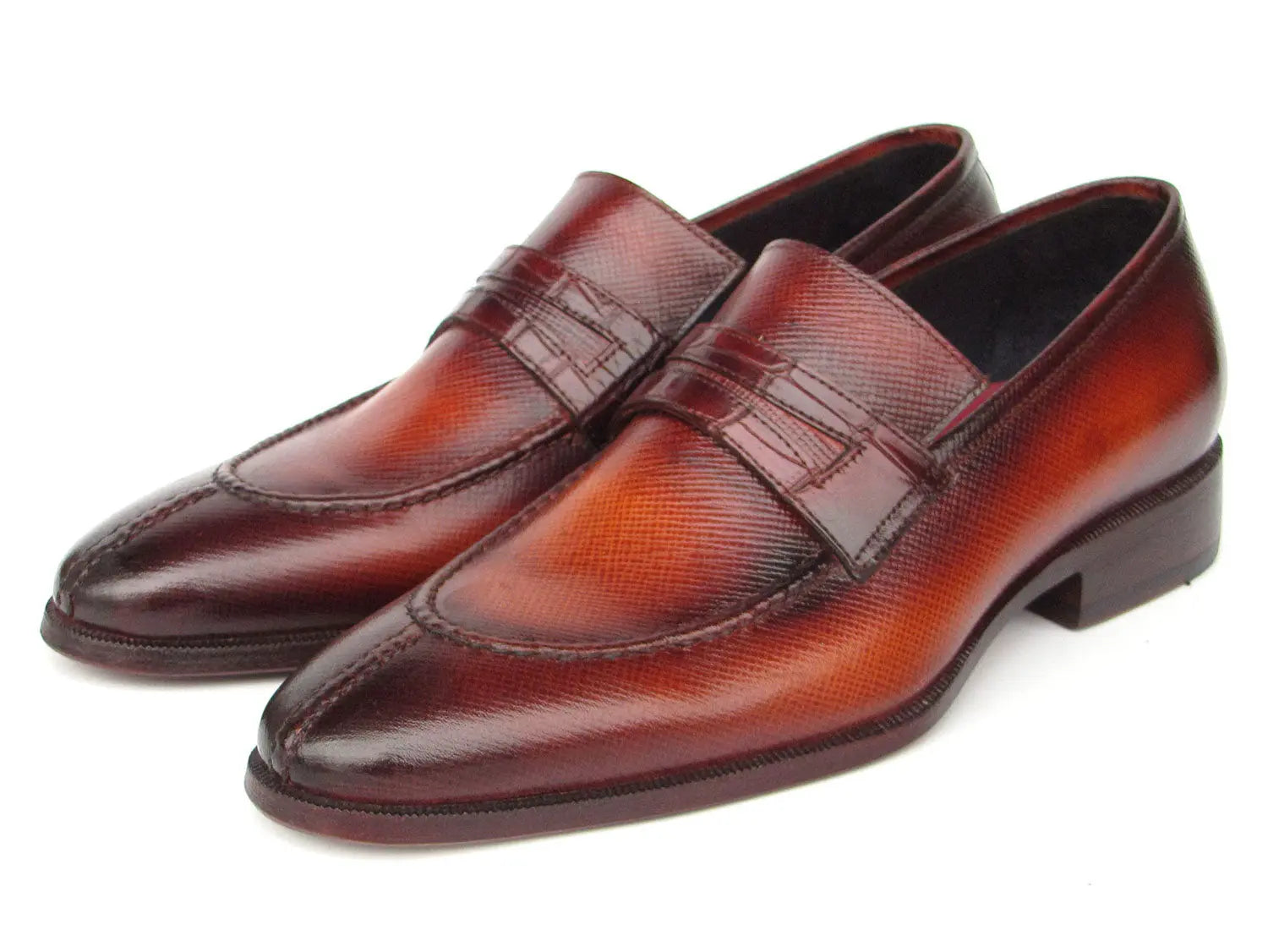 Paul Parkman Men's Tobacco Split Toe Loafers (ID#694TB25) PAUL PARKMAN