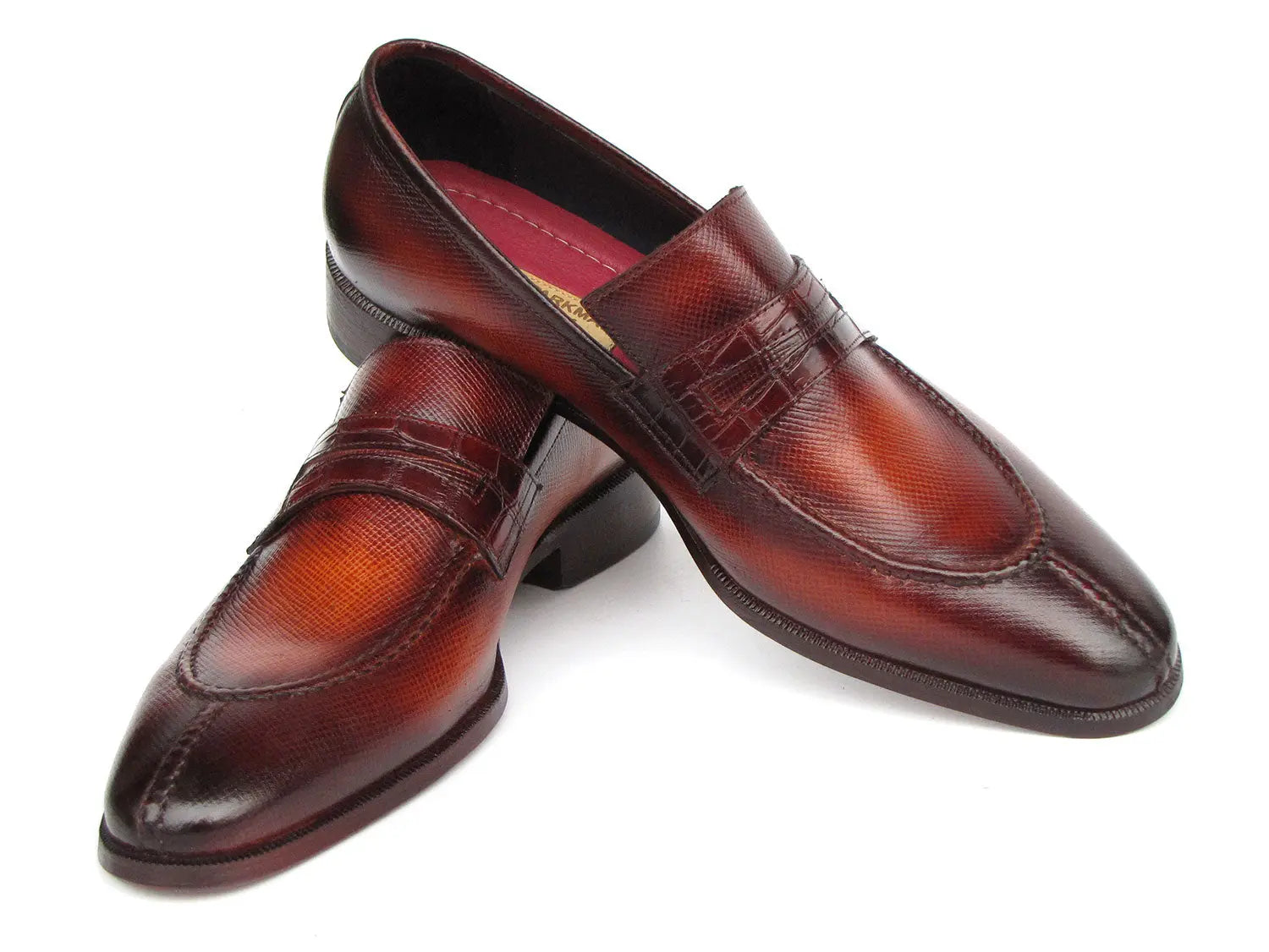 Paul Parkman Men's Tobacco Split Toe Loafers (ID#694TB25) PAUL PARKMAN