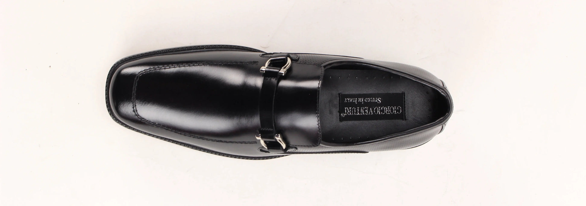 Giorgio Venturi 7061 Black Genuine Leather Oxfords