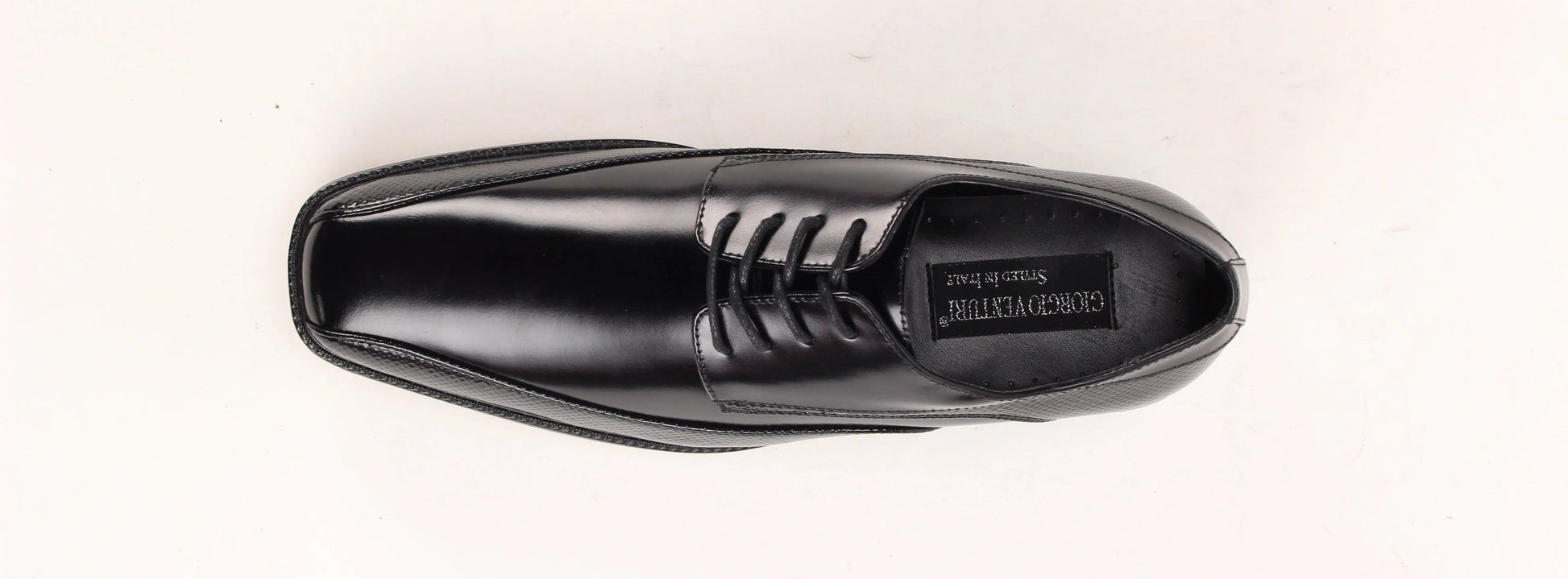 Giorgio Venturi 7060 Black Genuine Leather Oxfords