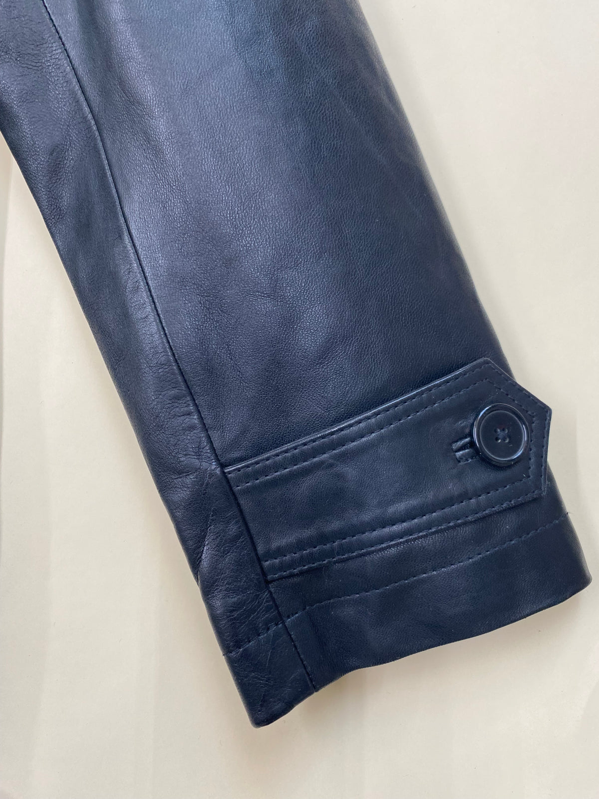 Jakewood 2095 Black Genuine Lambskin Double Breasted French Antique Peacoat