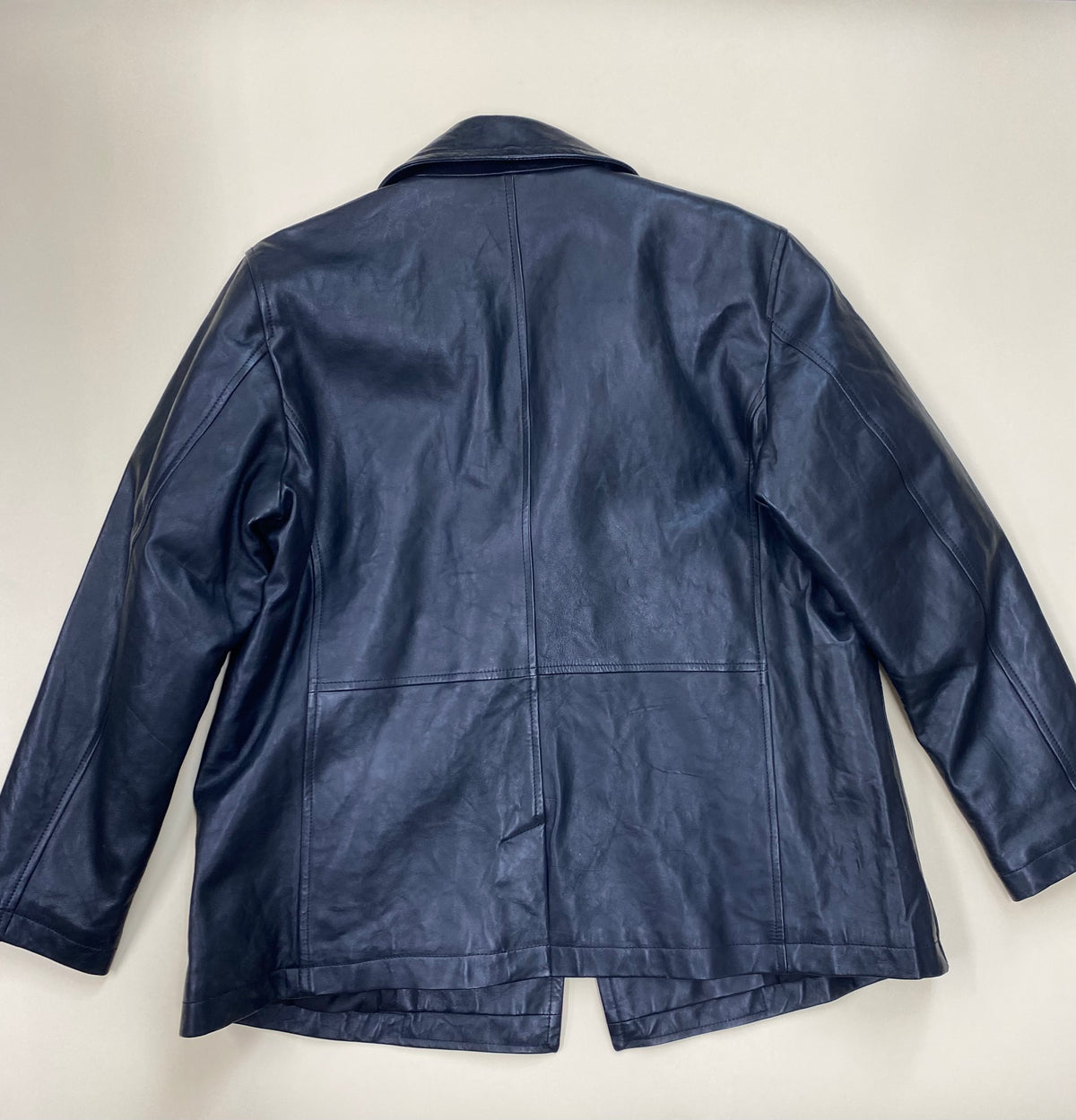 Jakewood 2095 Black Genuine Lambskin Double Breasted French Antique Peacoat