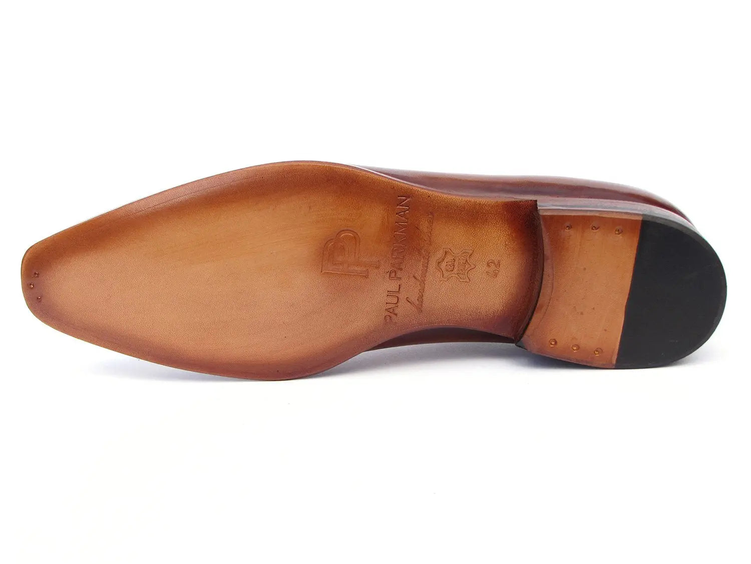 Paul Parkman Men's Light Brown Hand-Painted Classic Brogues (ID#ZLS32CML) PAUL PARKMAN