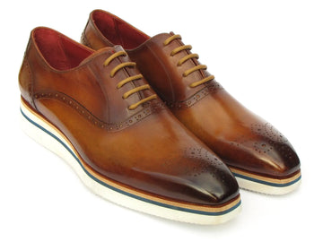 Paul Parkman Men's Brown Smart Casual Oxfords (ID#184SNK-BRW) PAUL PARKMAN
