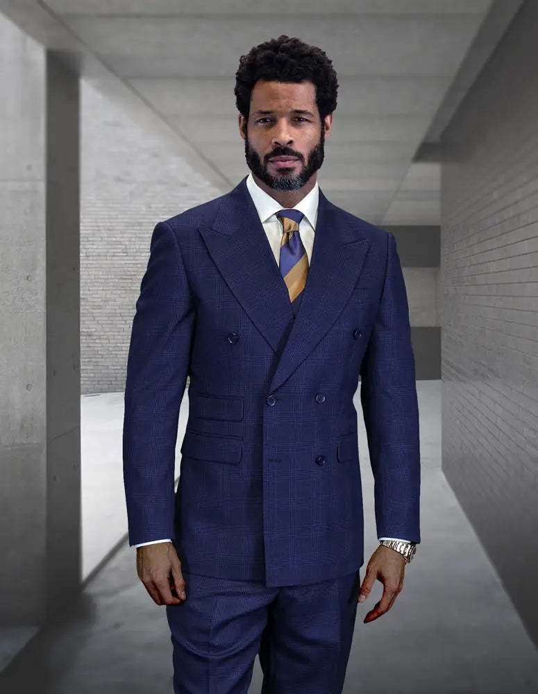 Statement Imperial Navy Super 200's Italian Wool/Cashmere Suit