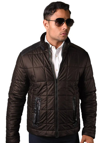 Statement JK-100 Brown Quilted Puffer Jacket