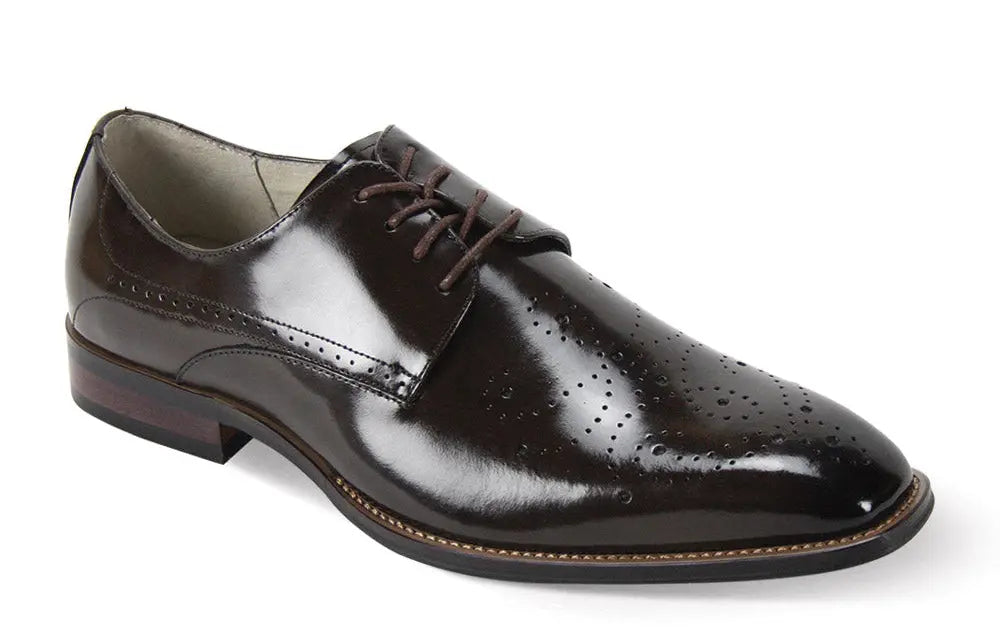 Giovanni Joel Chocolate Brown Genuine Leather Oxfords