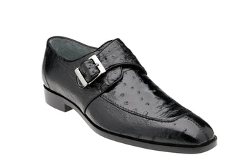 Belvedere Josh Genuine Ostrich Monkstrap Dress Shoes