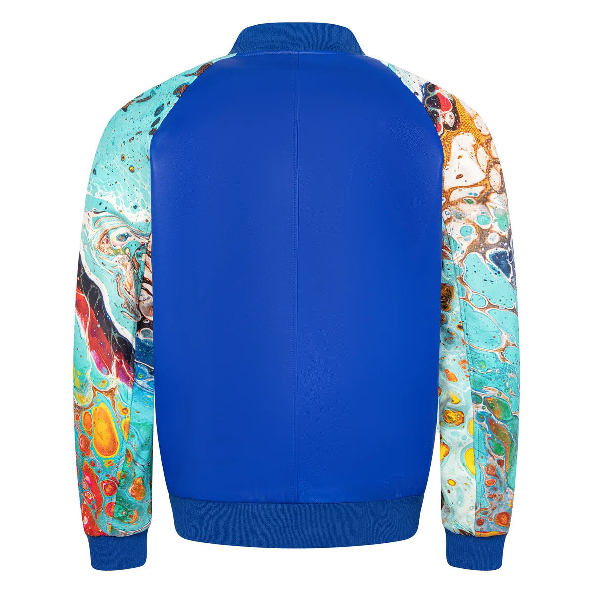 Jakewood 1011 Royal Blue Genuine Lambskin Leather Baseball Jacket