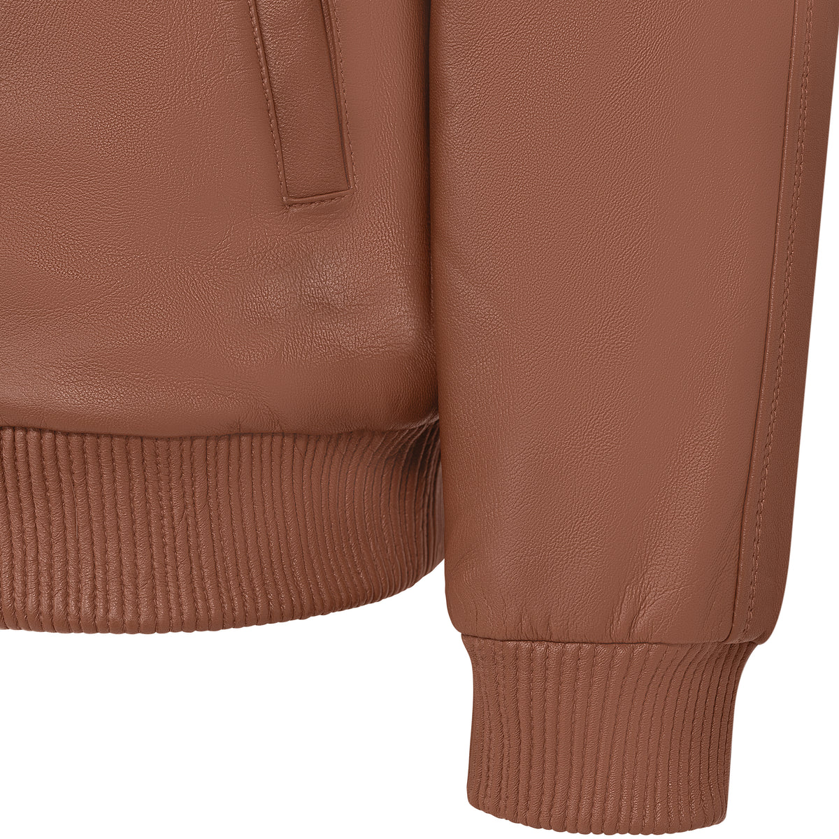 Jakewood 1051 Brick Genuine Lambskin Baseball Varsity Jacket