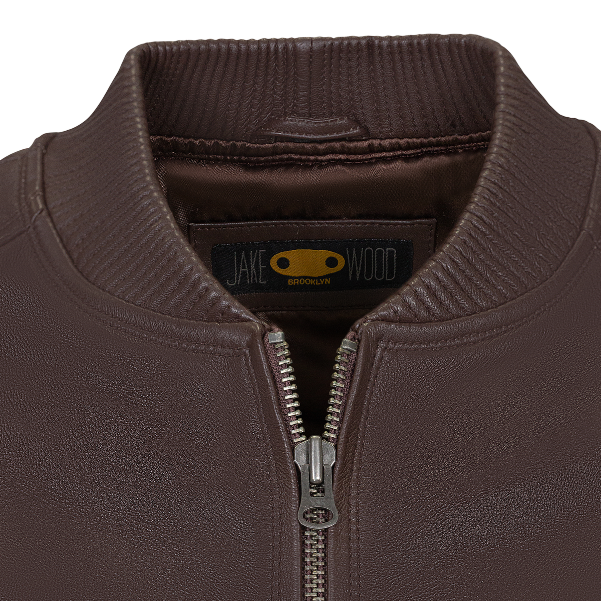 Jakewood 1051 Brown Genuine Lambskin Baseball Varsity Jacket