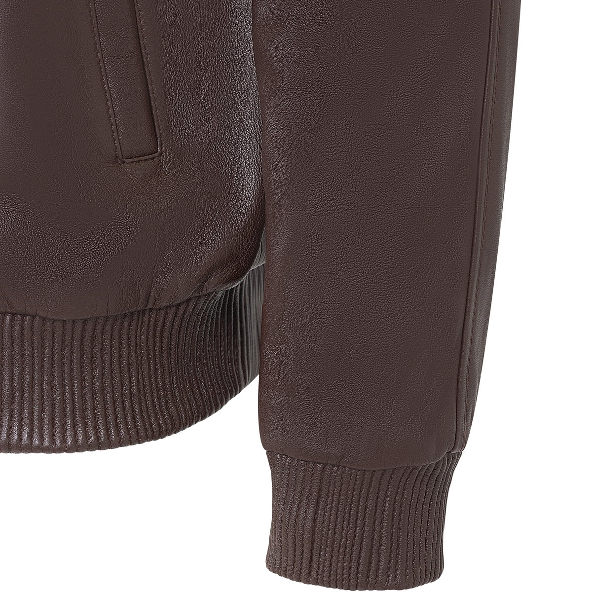 Jakewood 1051 Brown Genuine Lambskin Baseball Varsity Jacket