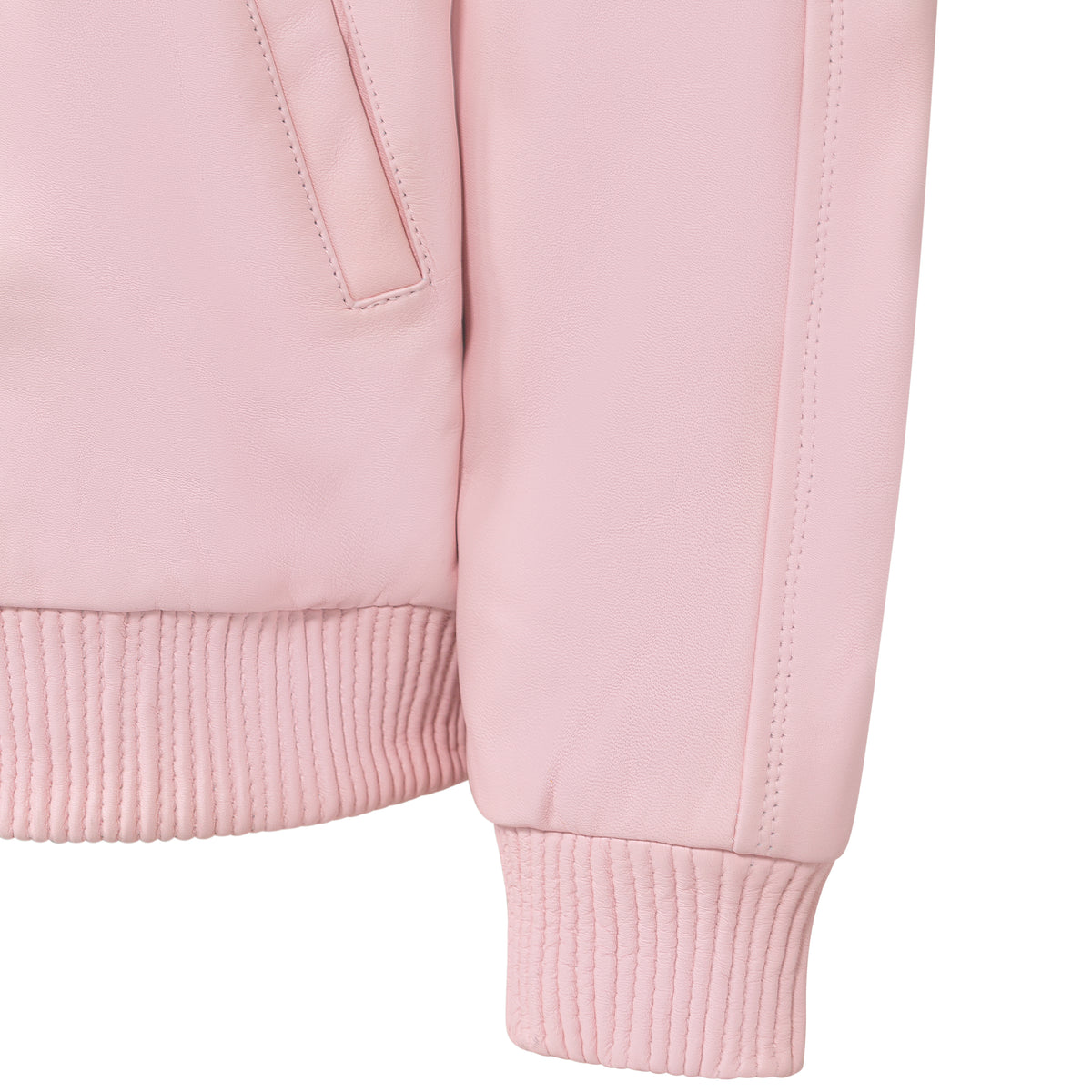 Jakewood 1051 Pink Genuine Lambskin Baseball Varsity Jacket