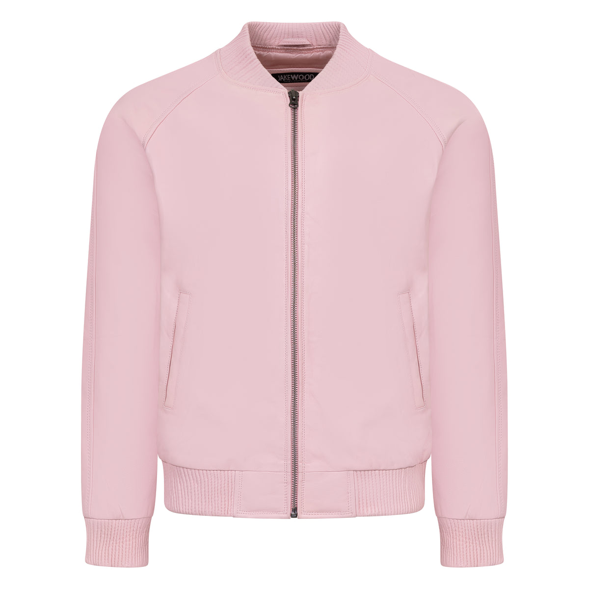 Jakewood 1051 Pink Genuine Lambskin Baseball Varsity Jacket