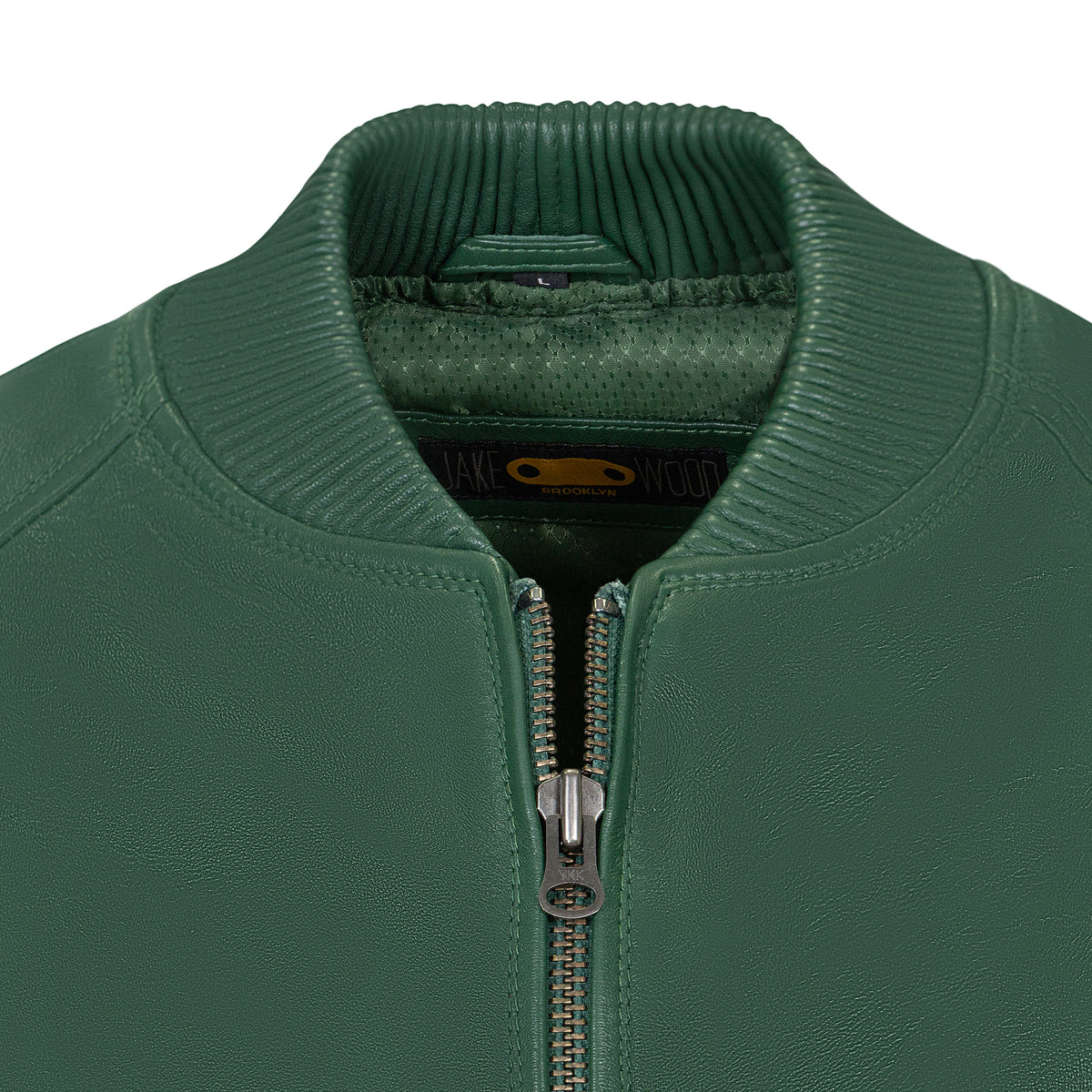 Jakewood 1051 Emerald Green Genuine Lambskin Baseball Varsity Jacket
