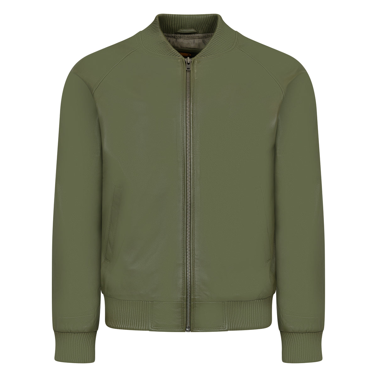 Jakewood 1051 Olive Genuine Lambskin Baseball Varsity Jacket