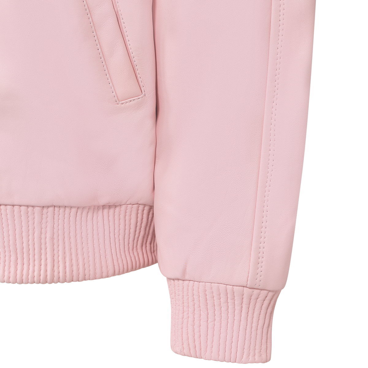 Jakewood 1051 Pink Genuine Lambskin Baseball Varsity Jacket