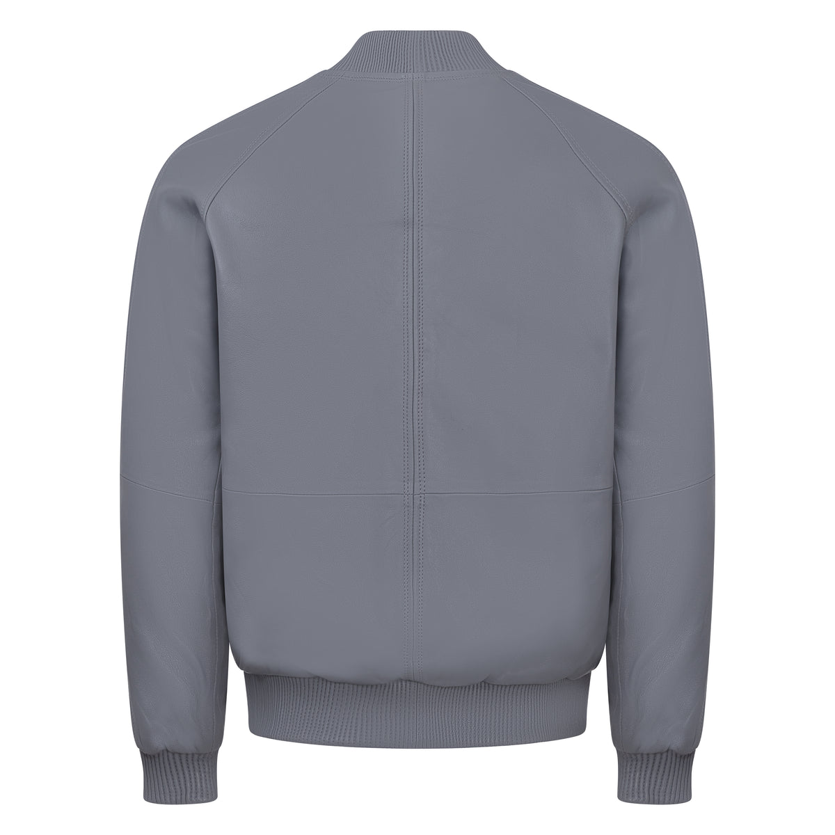 Jakewood 1051 Grey Genuine Lambskin Baseball Varsity Jacket