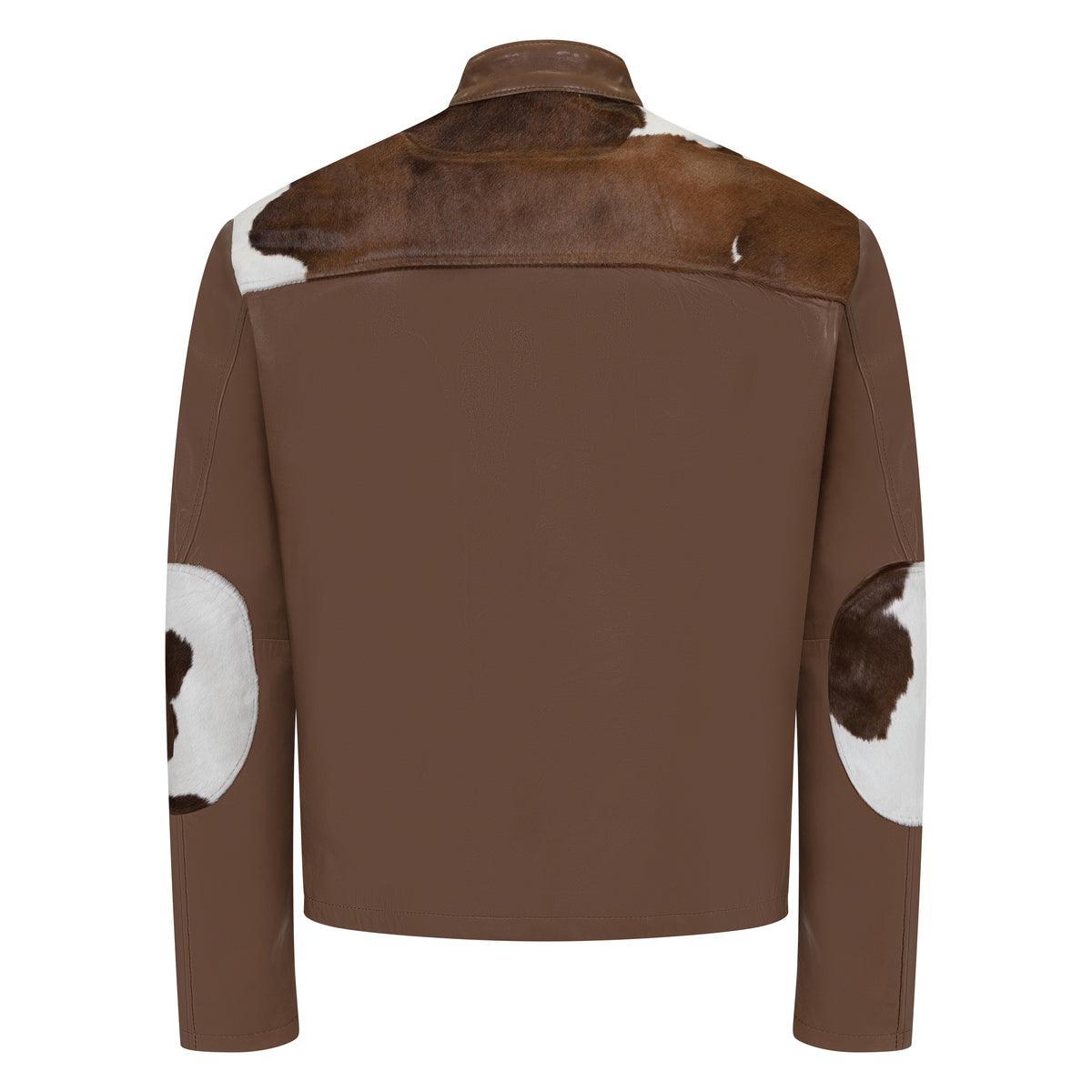 Jakewood 2065 Dark Brown/White Genuine Pony Hair Leather Jacket