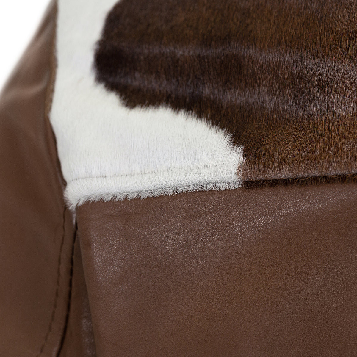Jakewood 2065 Dark Brown/White Genuine Pony Hair Leather Jacket