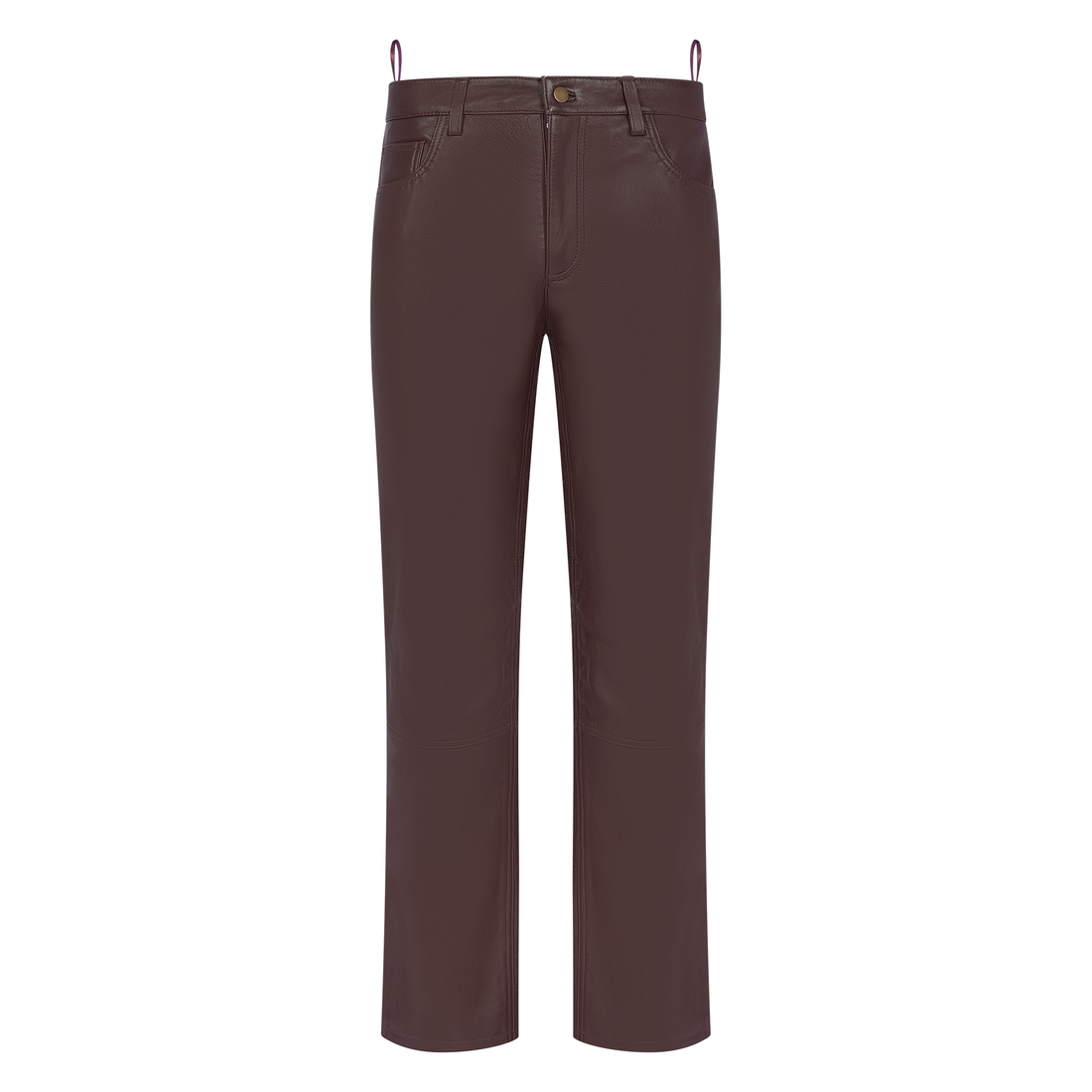 Jakewood 123 Brown Genuine Lambskin Leather Pants