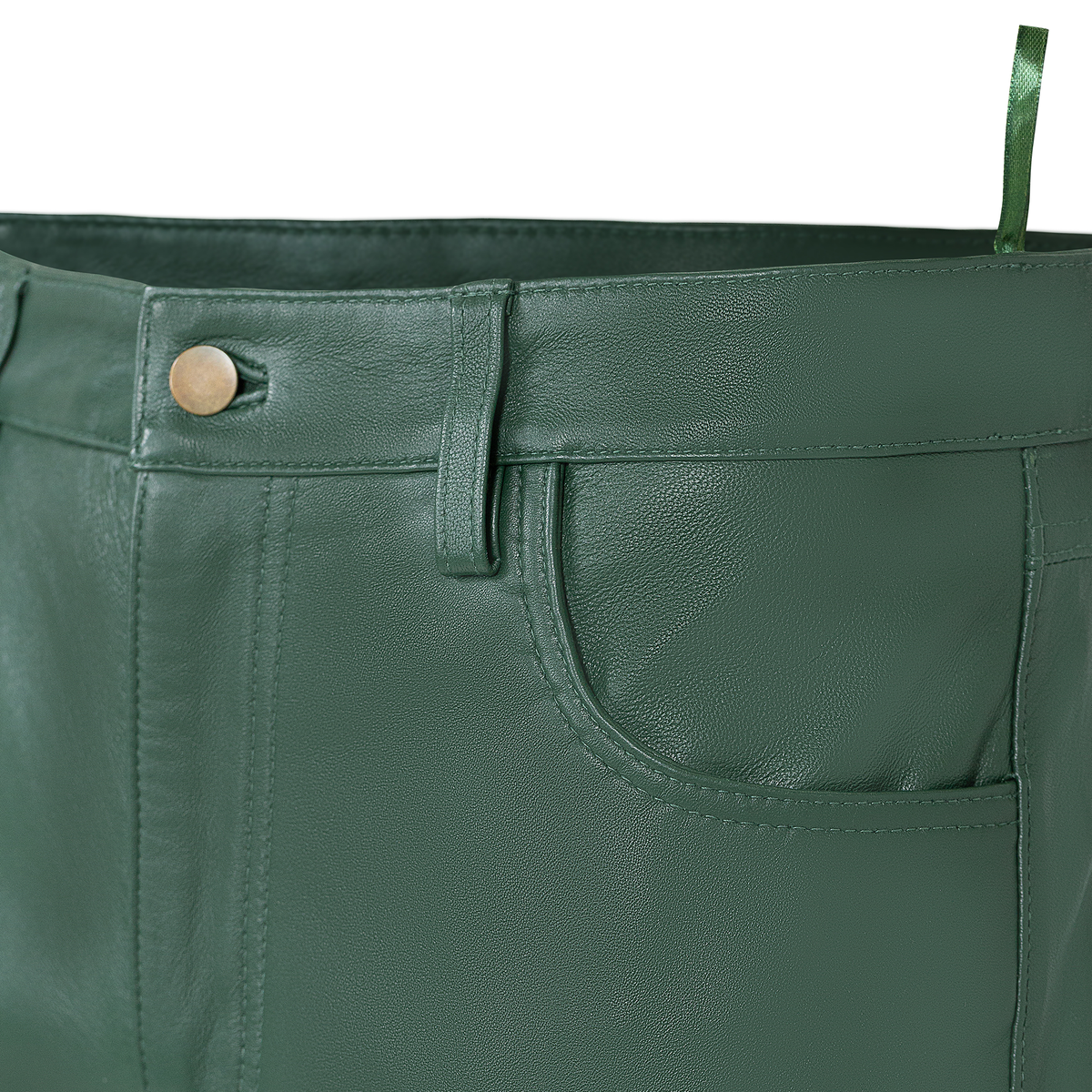 Jakewood 123 Emerald Green Genuine Lambskin Leather Pants