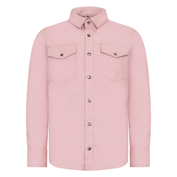 Jakewood 2502 Pink Genuine Lambskin Leather Shirt