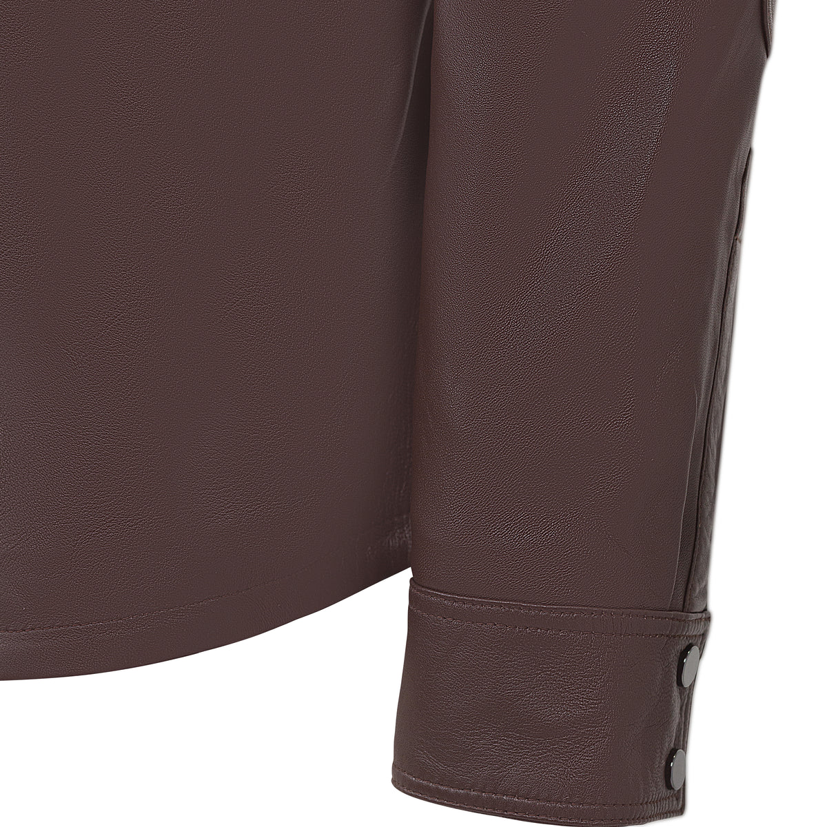 Jakewood 2502 Brown Genuine Lambskin Leather Shirt