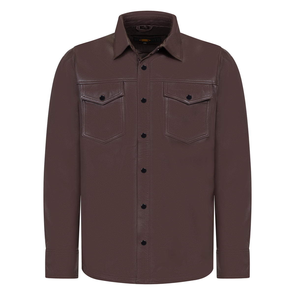 Jakewood 2502 Brown Genuine Lambskin Leather Shirt